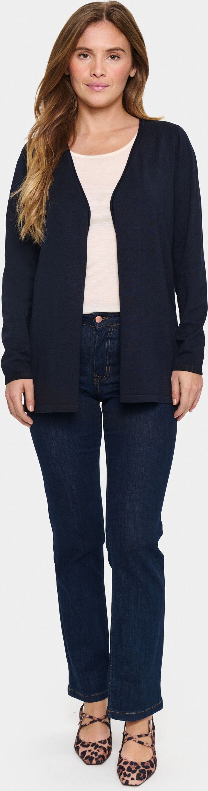 Strickjacke Gerade Passform dark blue