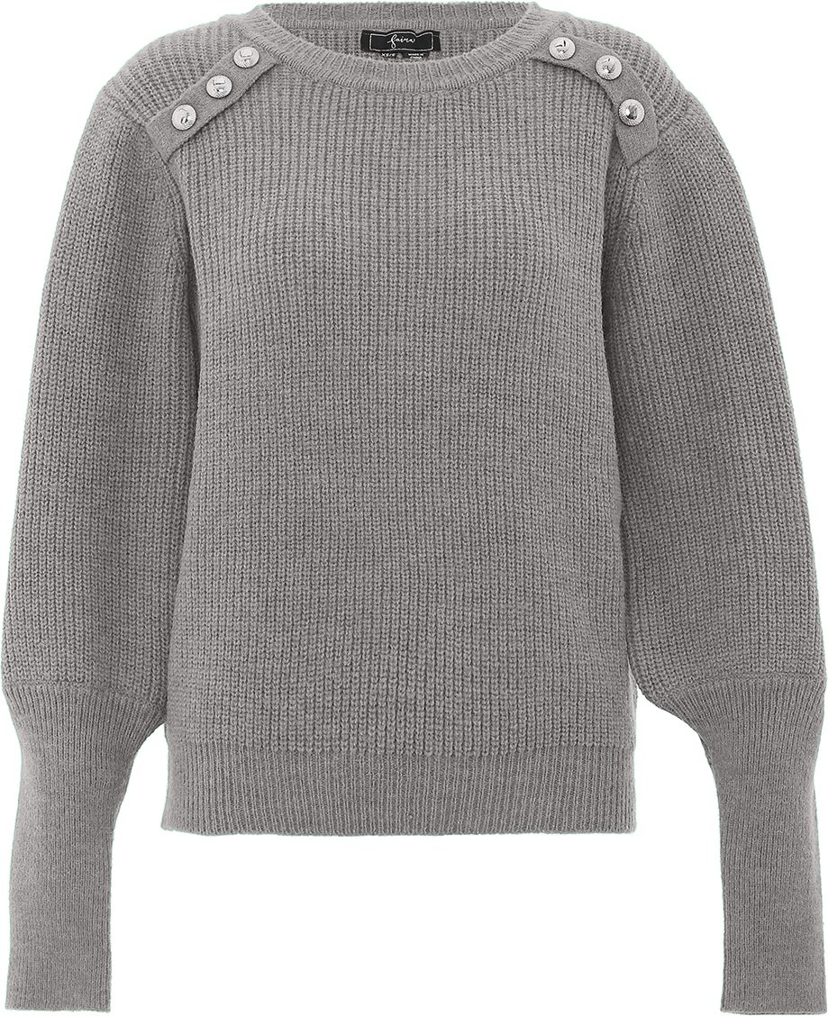 Faina Strickpullover Damen hellgrau melange