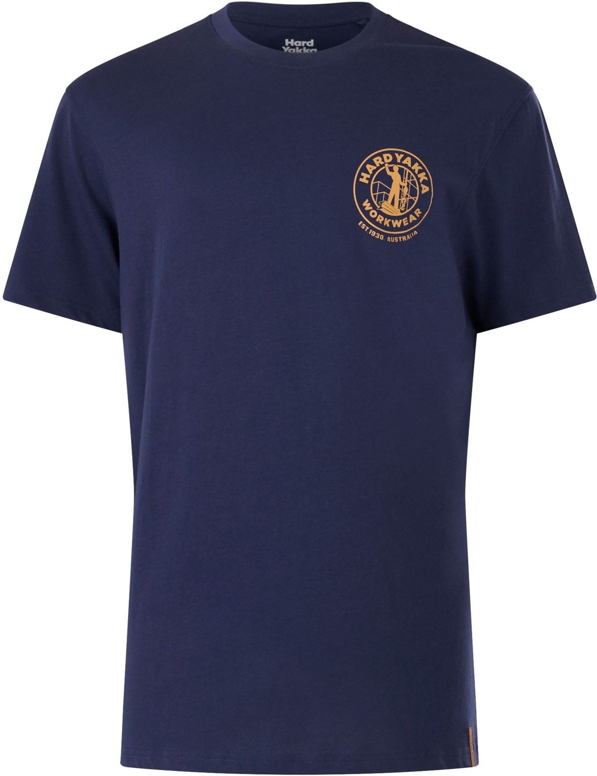 Hard Yakka Heritage Icon Baumwoll-Herren-T-Shirt in Blau