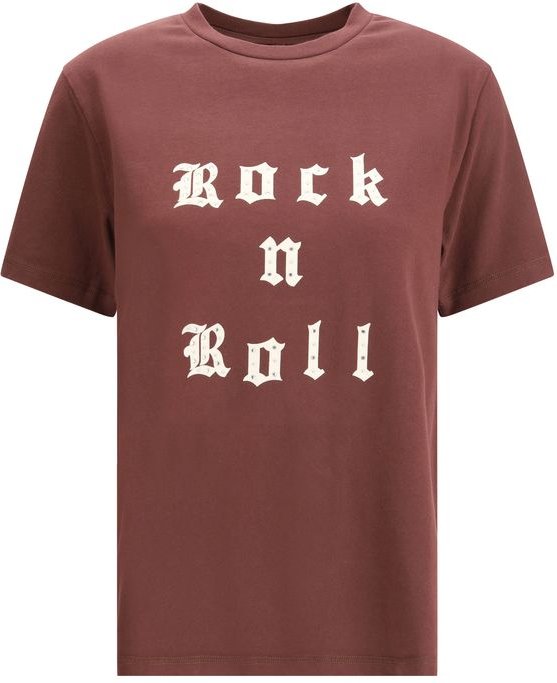 Zadig & Voltaire Bordeaux Baumwoll-T-Shirt