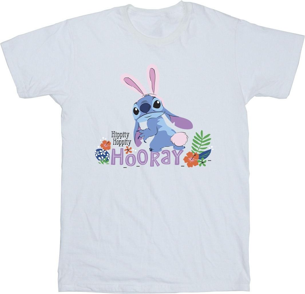 Disney - "Lilo & Stitch Hippity Hop Stitch" T-Shirt für Mädchen (Weiß)