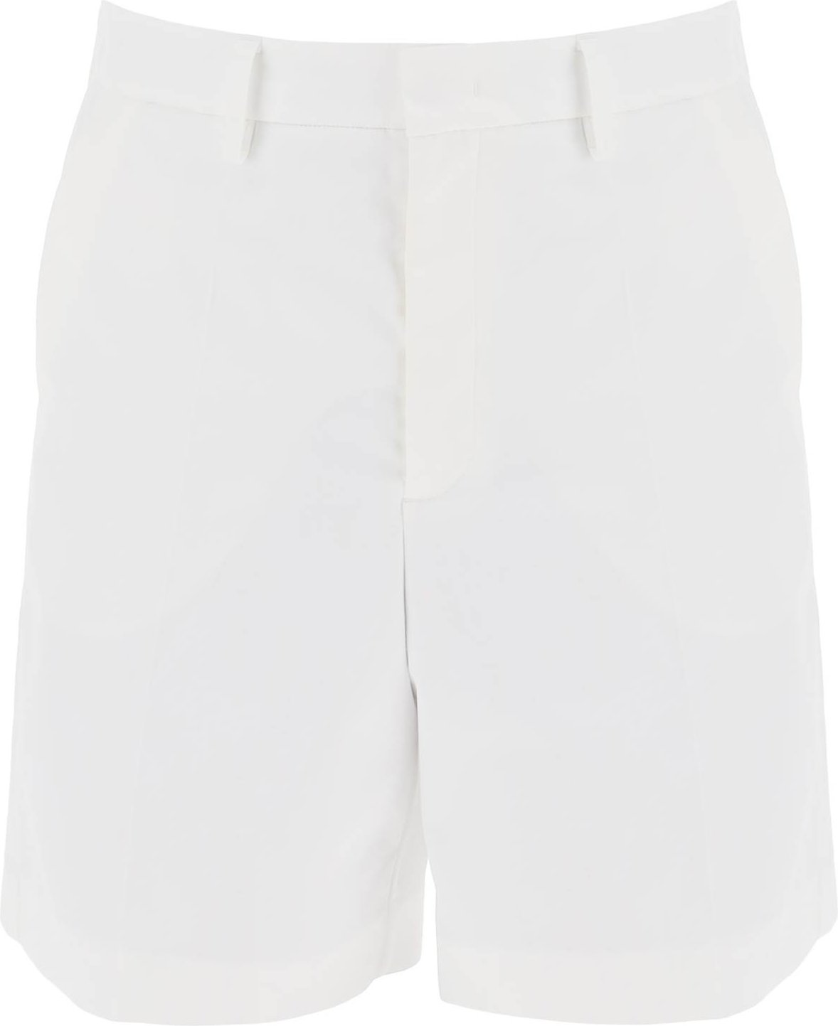 Weiße Wollmischung Bermudashorts