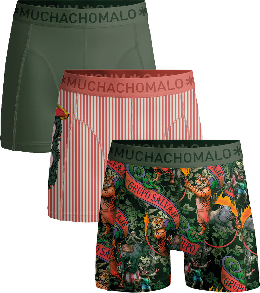 Muchachomalo Herren Boxer Shorts - 3er Pack - Herren Unterwäsche