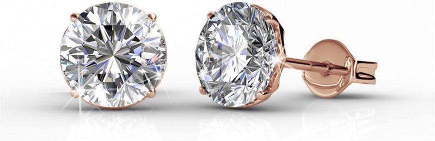 Kristine Ohrringe - Roségold und Kristall