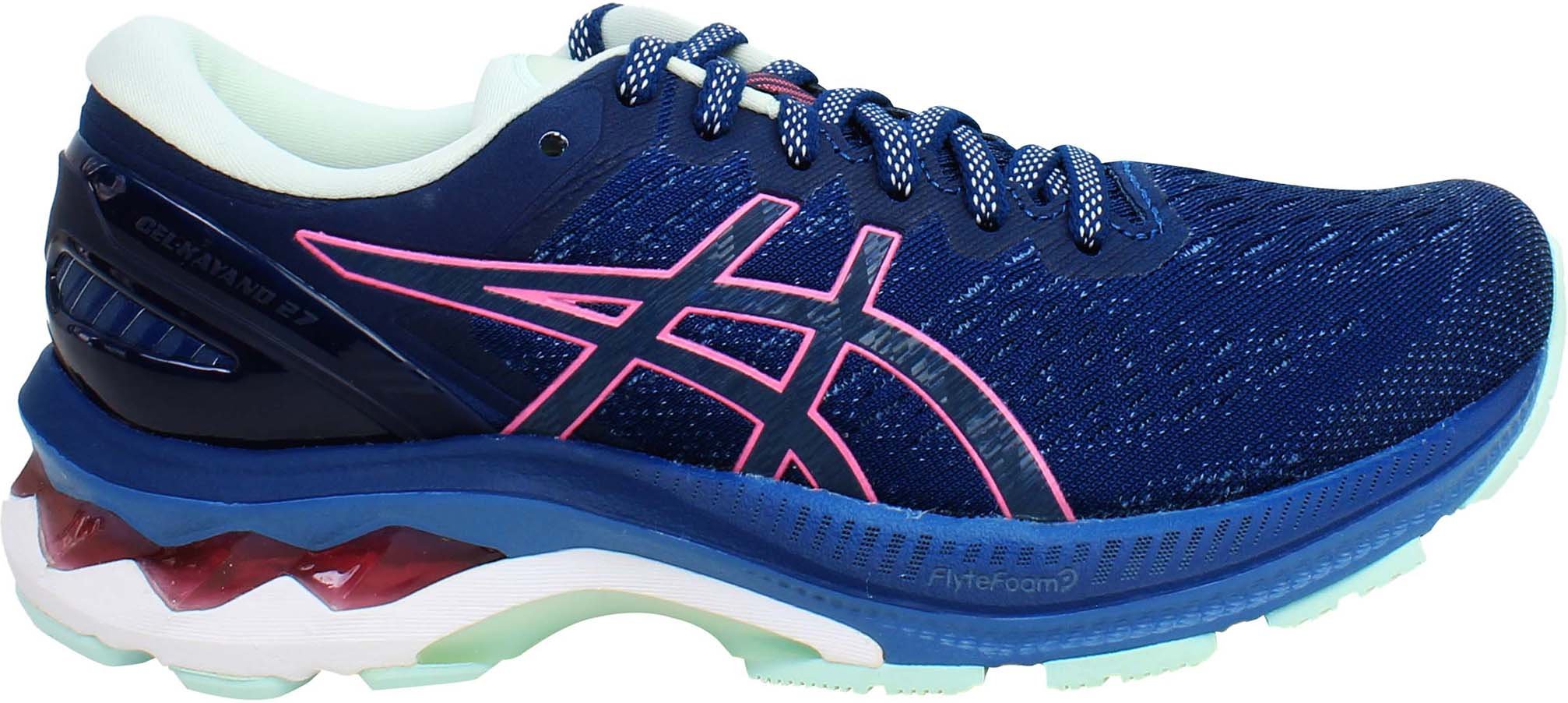 Asics Gel-Kayano 27 Blaue Laufschuhe für Damen