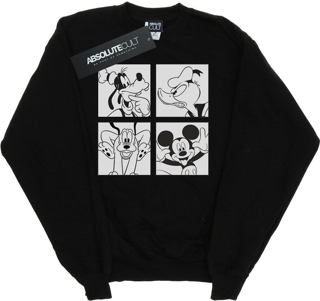 Disney - "Mickey, Donald, Goofy And Pluto Boxed" Sweatshirt für Herren (Schwarz)