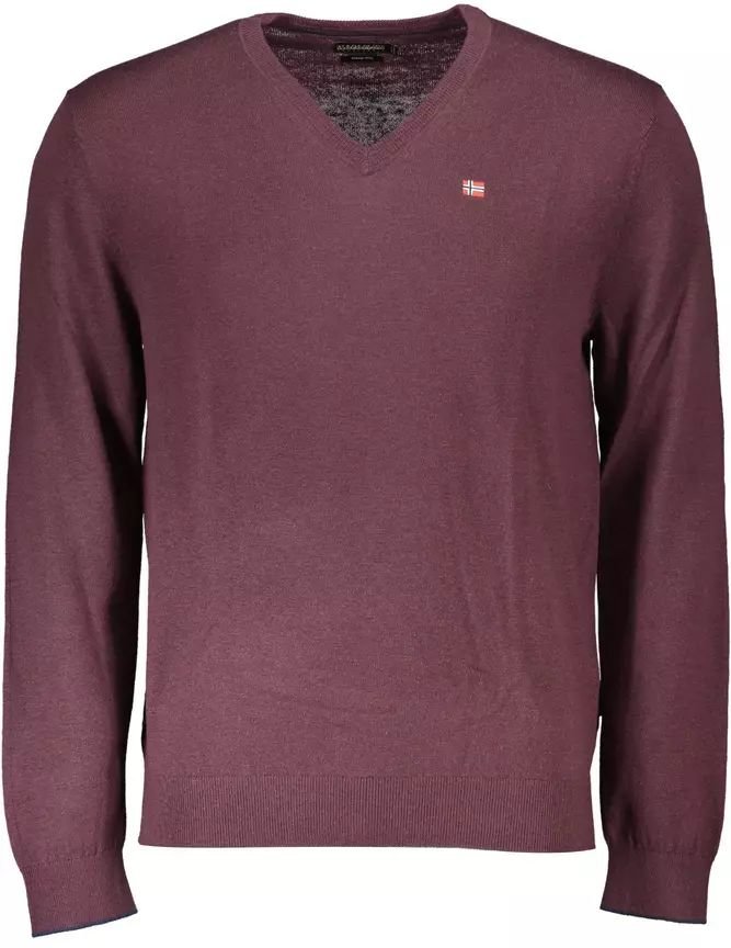 V-Ausschnitt Pullover Baumwollstrickware