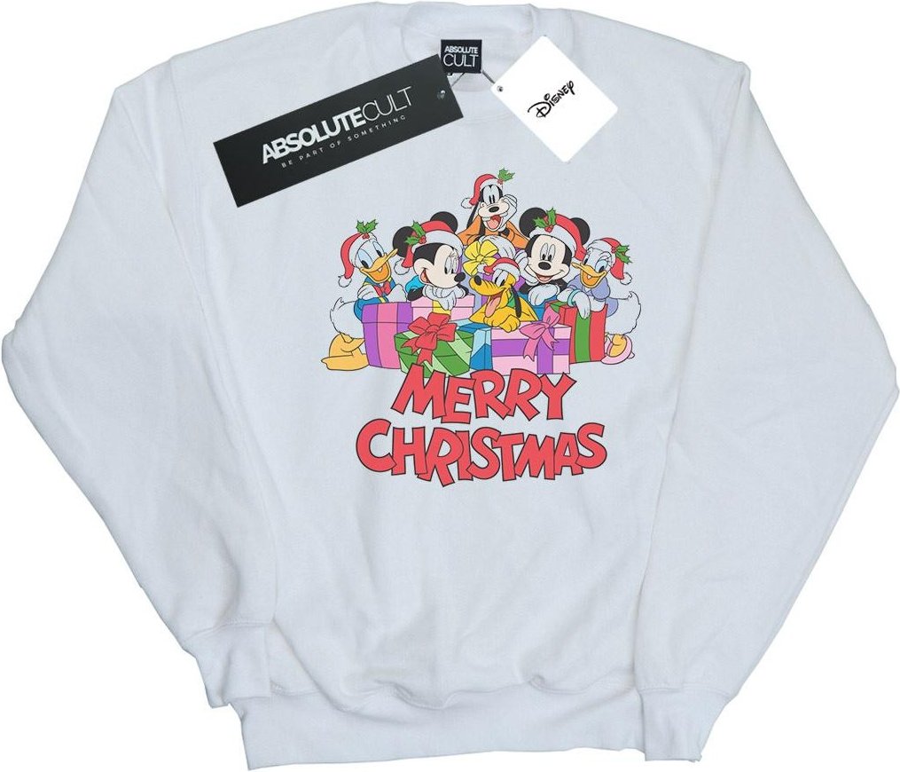 Disney - "Mickey Mouse And Friends Christmas" Sweatshirt für Damen (Weiß)