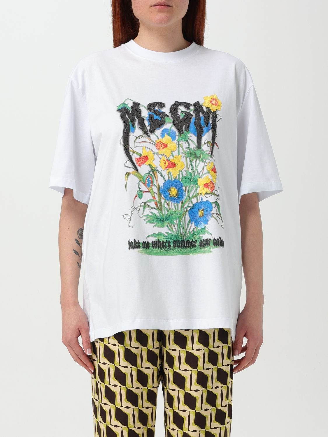 T-Shirt mit floralem Print und kurzem Arm