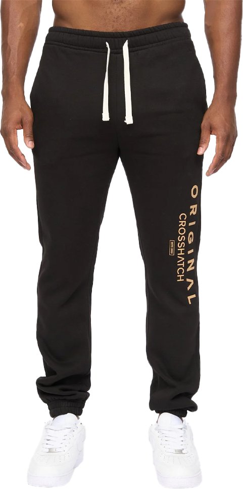 Crosshatch - "Jamals" Jogginghosen für Herren (Schwarz)