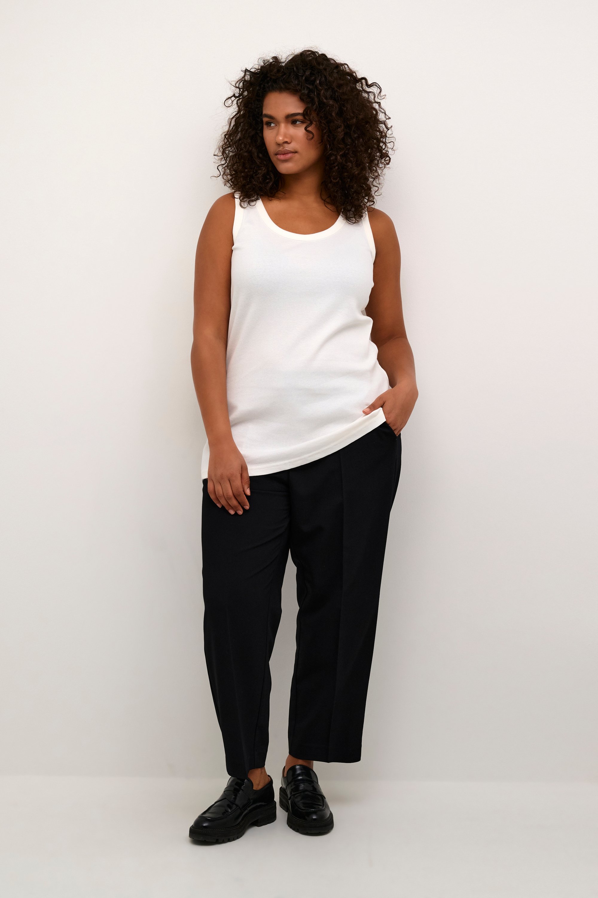 Jerseytop Tight fit Chalk white