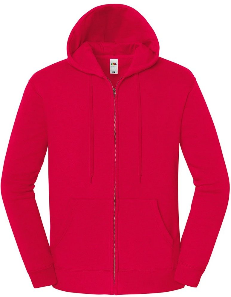 Fruit of the Loom Unisex Erwachsene Ikonischer Premium Vollzip Hoodie (Rot)