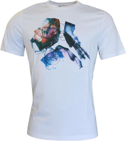 Puma Hussein Chalayan Print Logo Tee Top Mens T -Shirt Weiß 558365 02