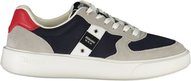 Thumbnail - Blauer Blaue Leder Herren Sneaker