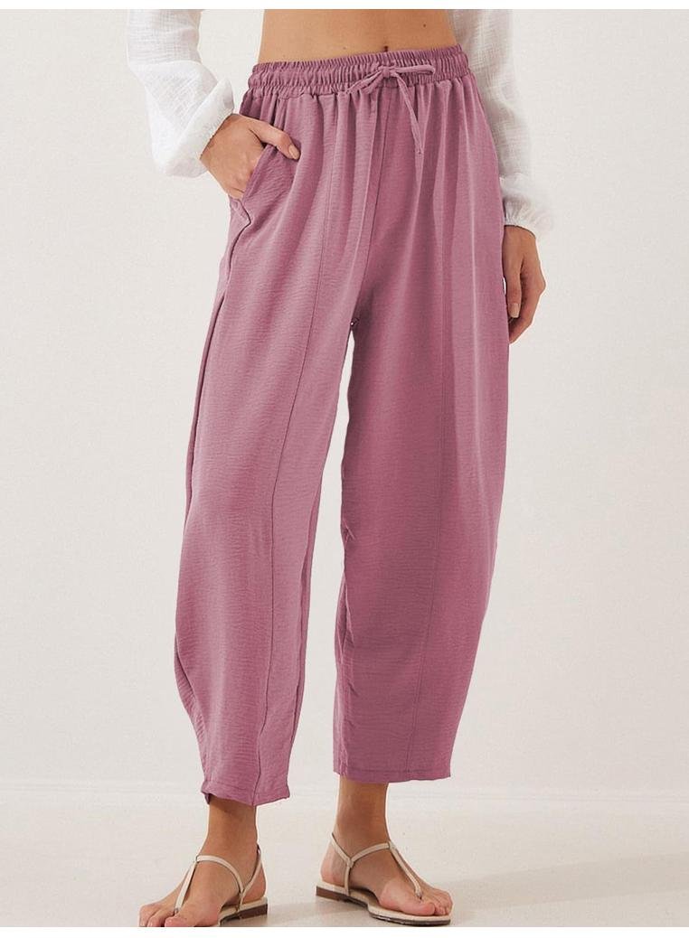Thumbnail - Verkurzte Joggerhose mit Kordelzug und Taschen
