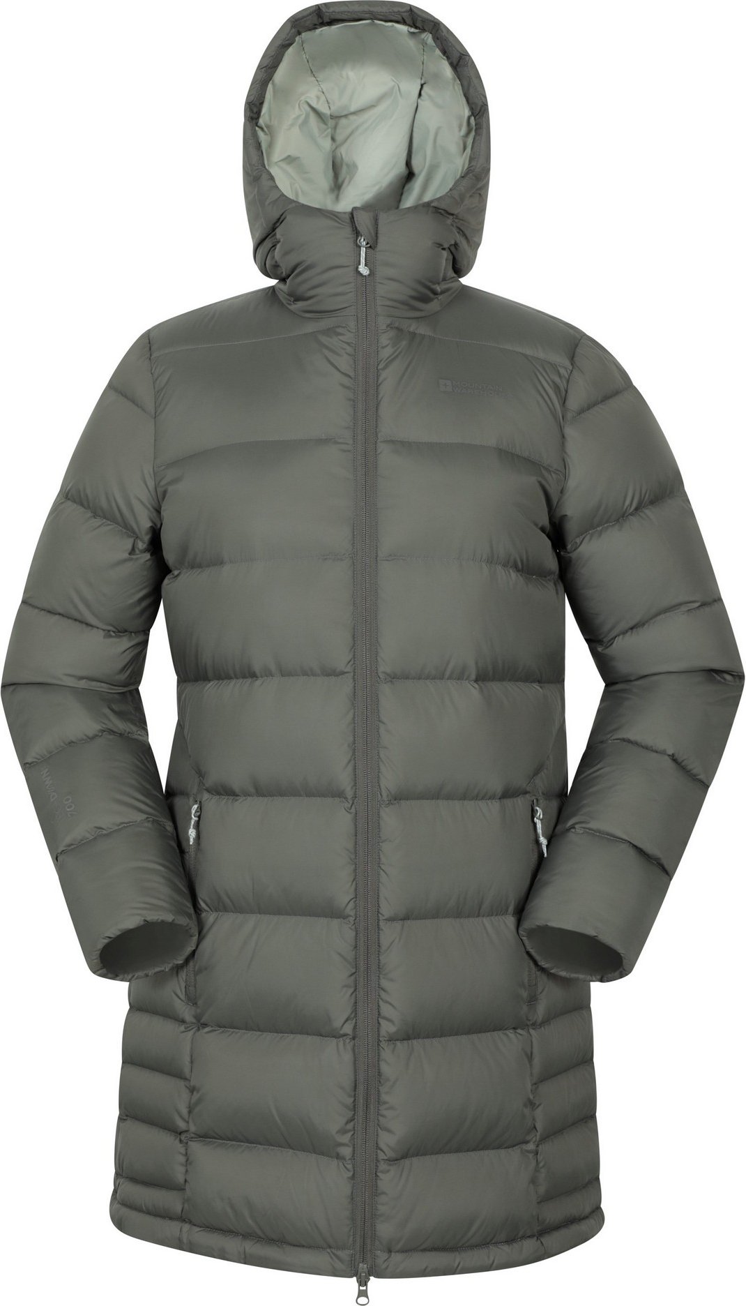 Mountain Warehouse - "Stratus Extreme" Daunenjacke für Damen, Packable, Lang (Khakigrün)