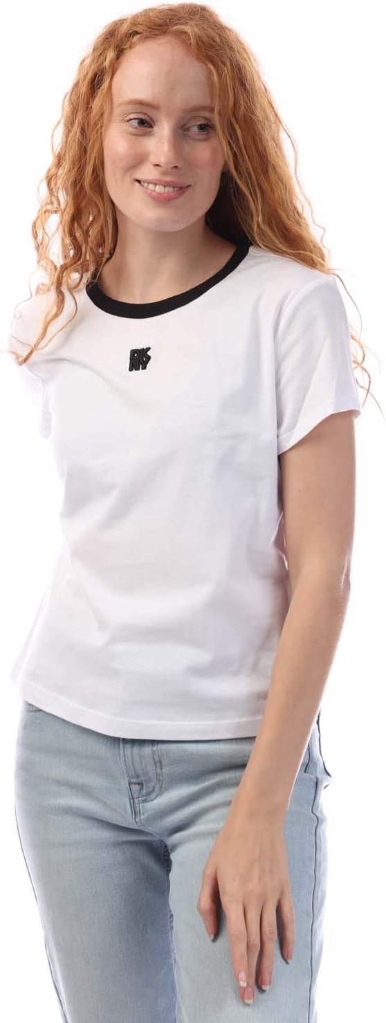 DKNY - "New York" T-Shirt für Damen (Weiß/Schwarz)