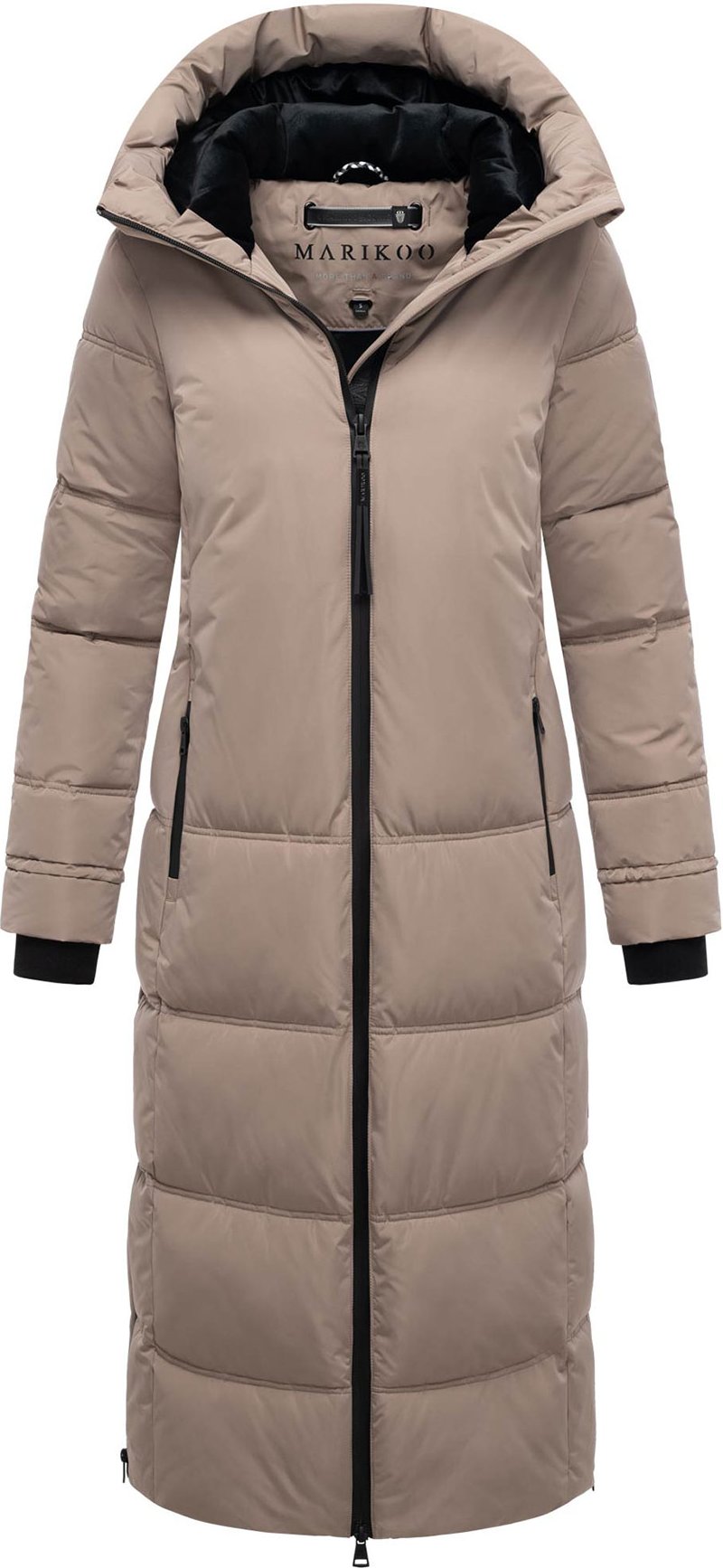 Marikoo Damen Winter Steppmantel Honiaa XVI mit Kapuze & Reißverschlusstaschen