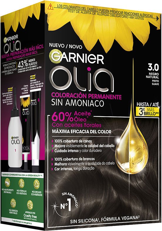 Olia permanente Farbe #3,0-Schwarz 4 Stk.