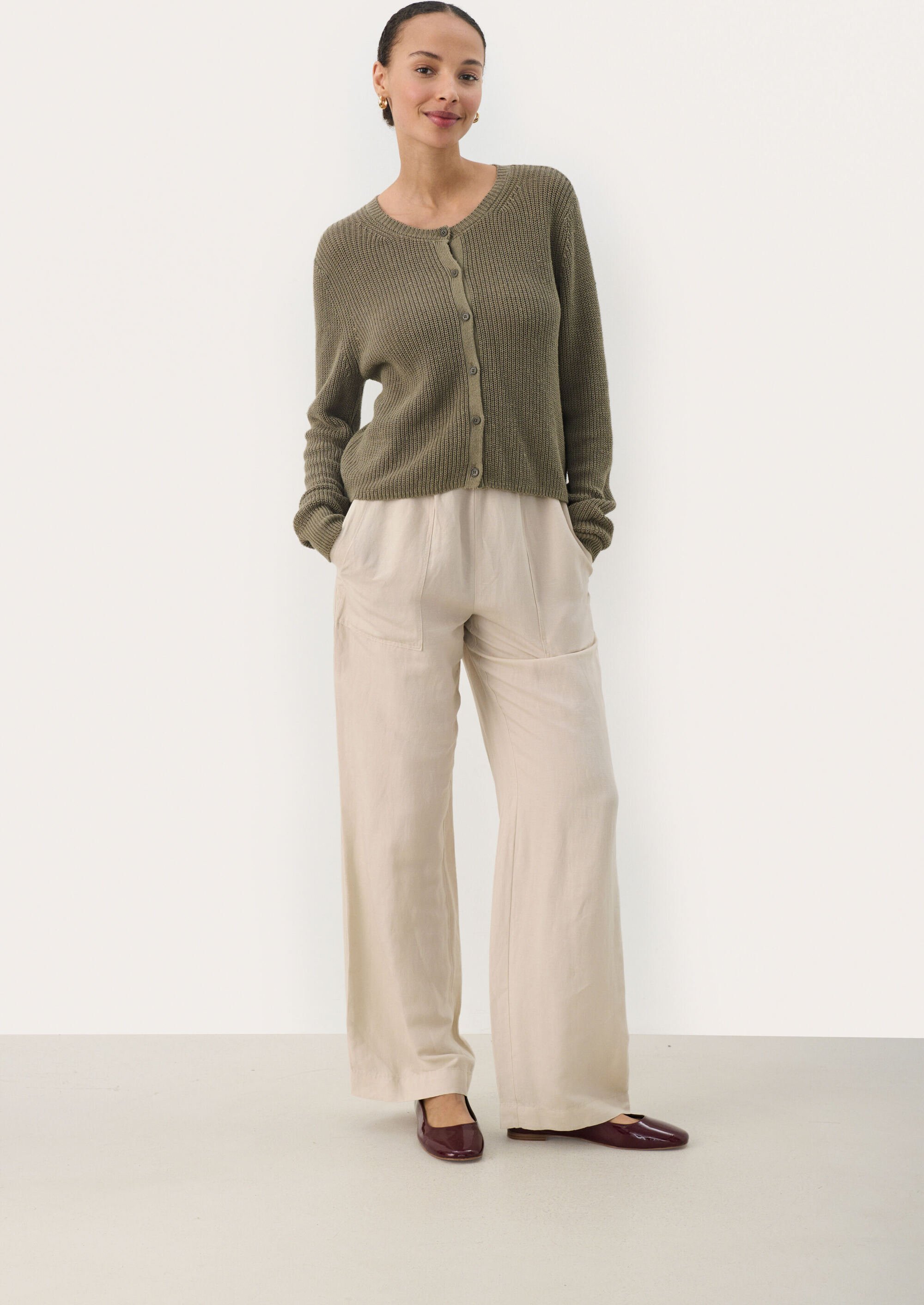 Strickjacke GigiaPW Strickjacke Gerade Passform