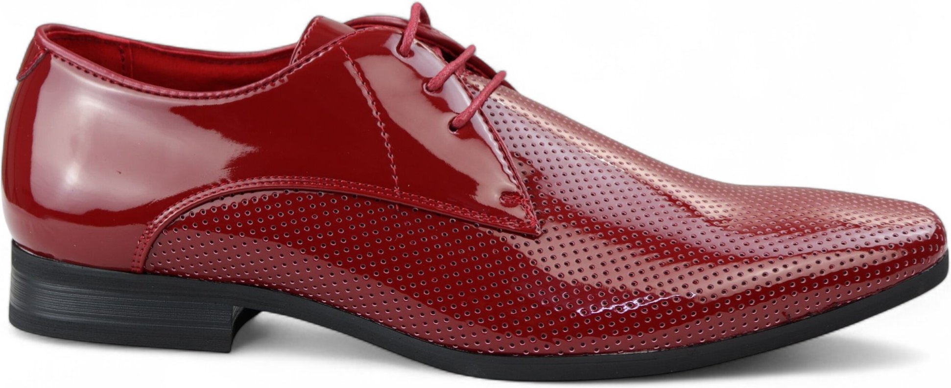 Rote formelle Schnürschuhe mit spitzer Spitze für Herren