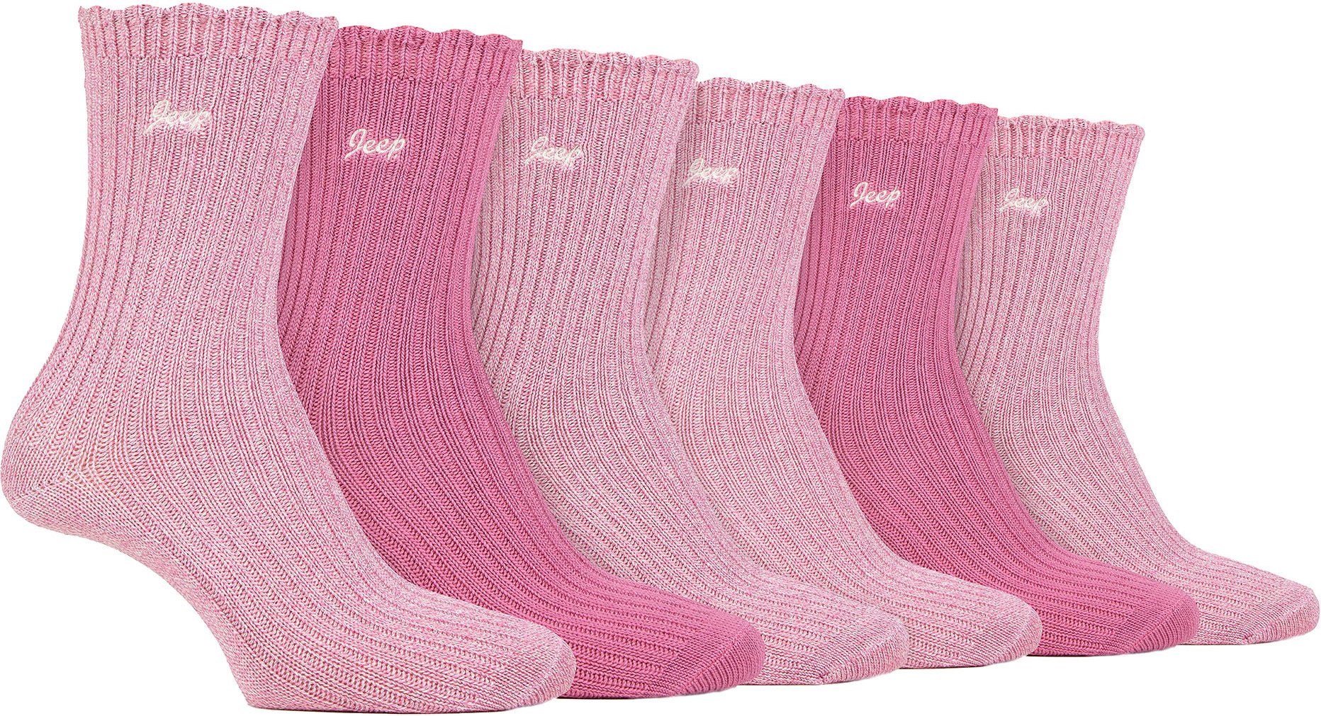 Damen 6er-Pack Bambus-Stiefelsocken | Süße Socken mit gewelltem Bund