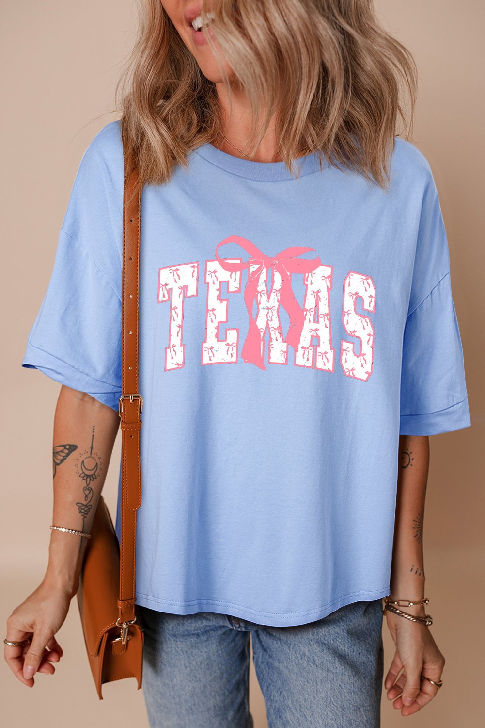 Texas Bow T-Shirt mit kurzen Ärmeln