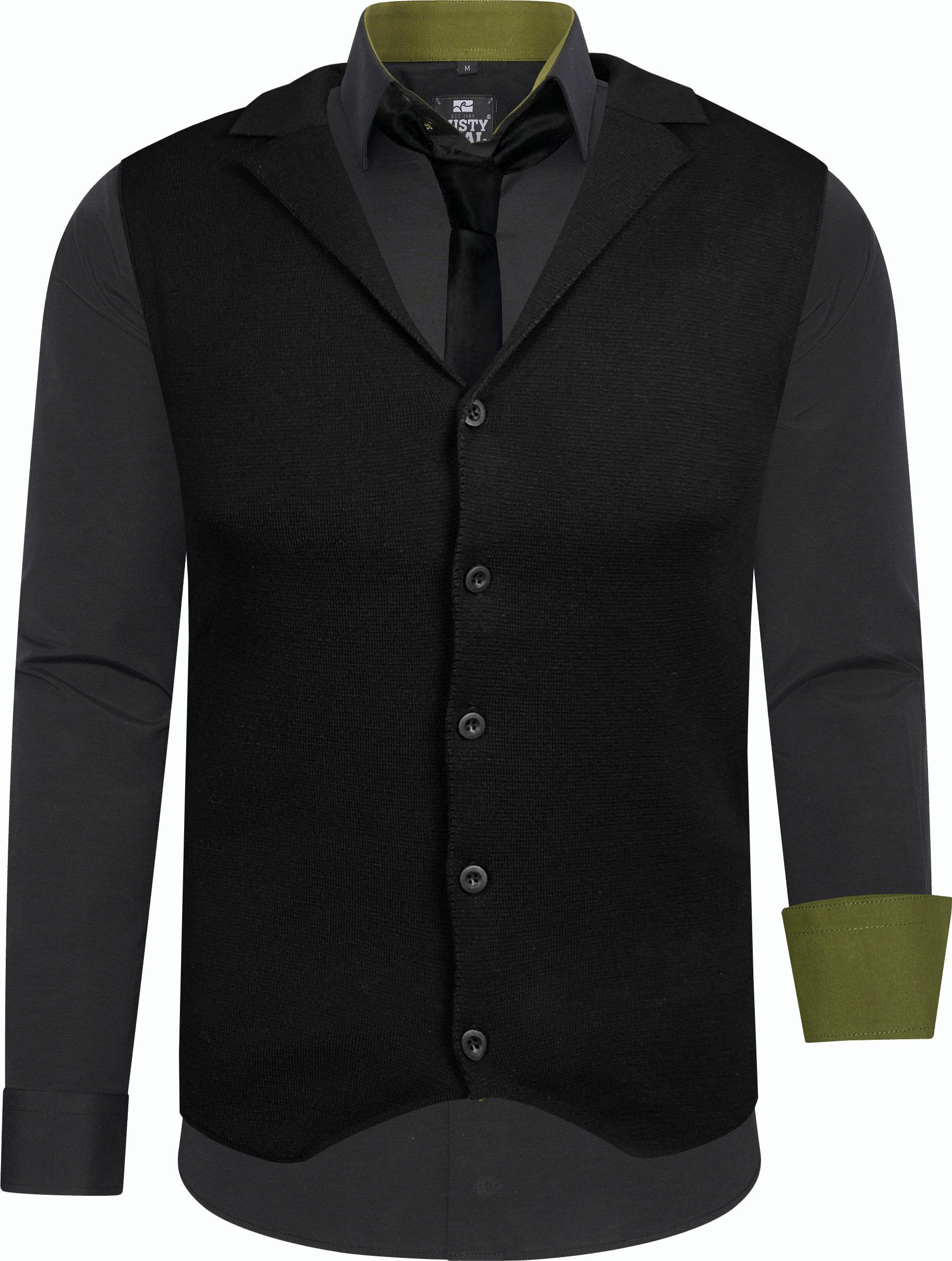 Hemd mit Weste und Krawatte 3er Set