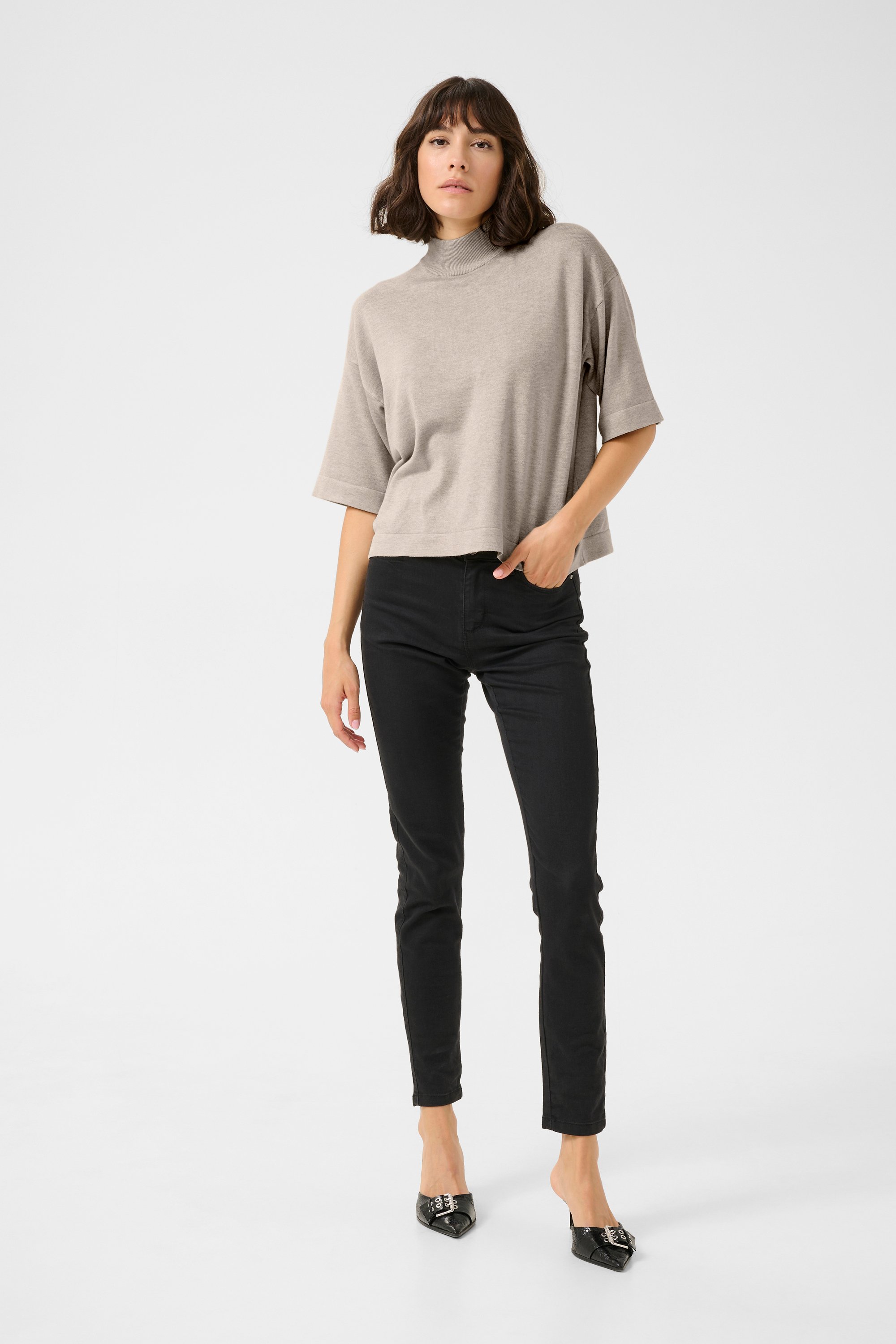 Strickpullover Lockerer Schnitt cream