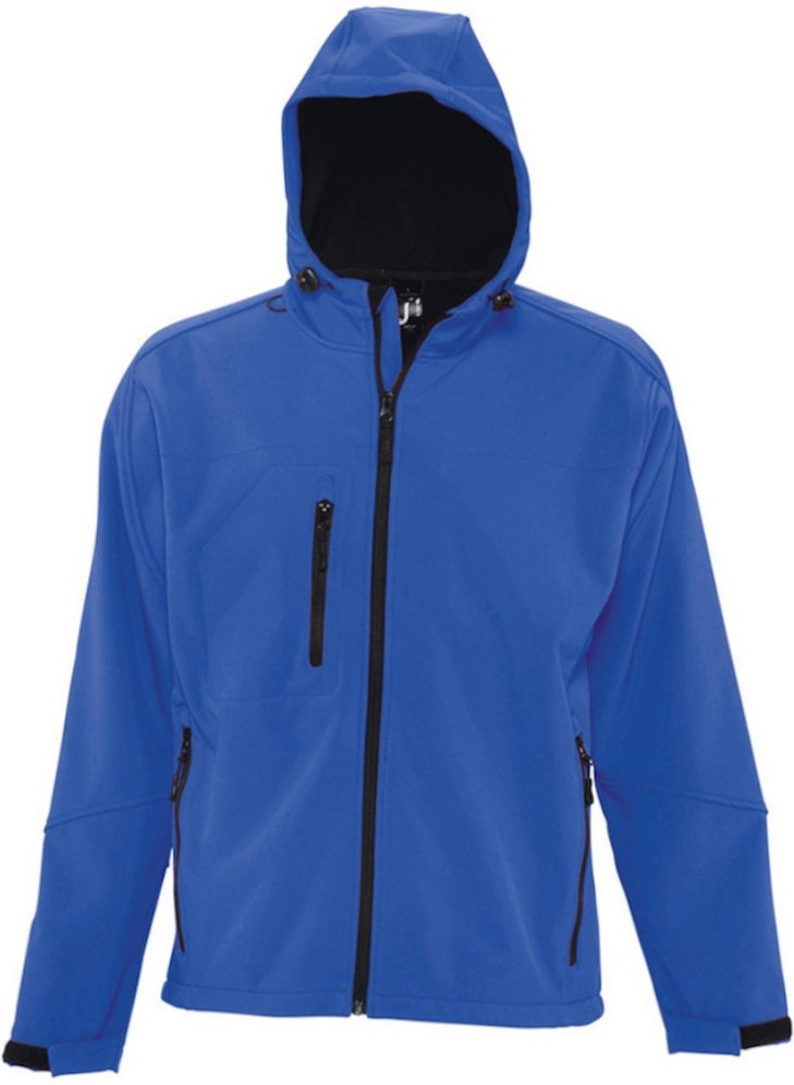 SOLS Mens Replay Hooded Soft Shell Jacket (atmungsaktiv, winddicht und wasserabweisend) (Königsblau)