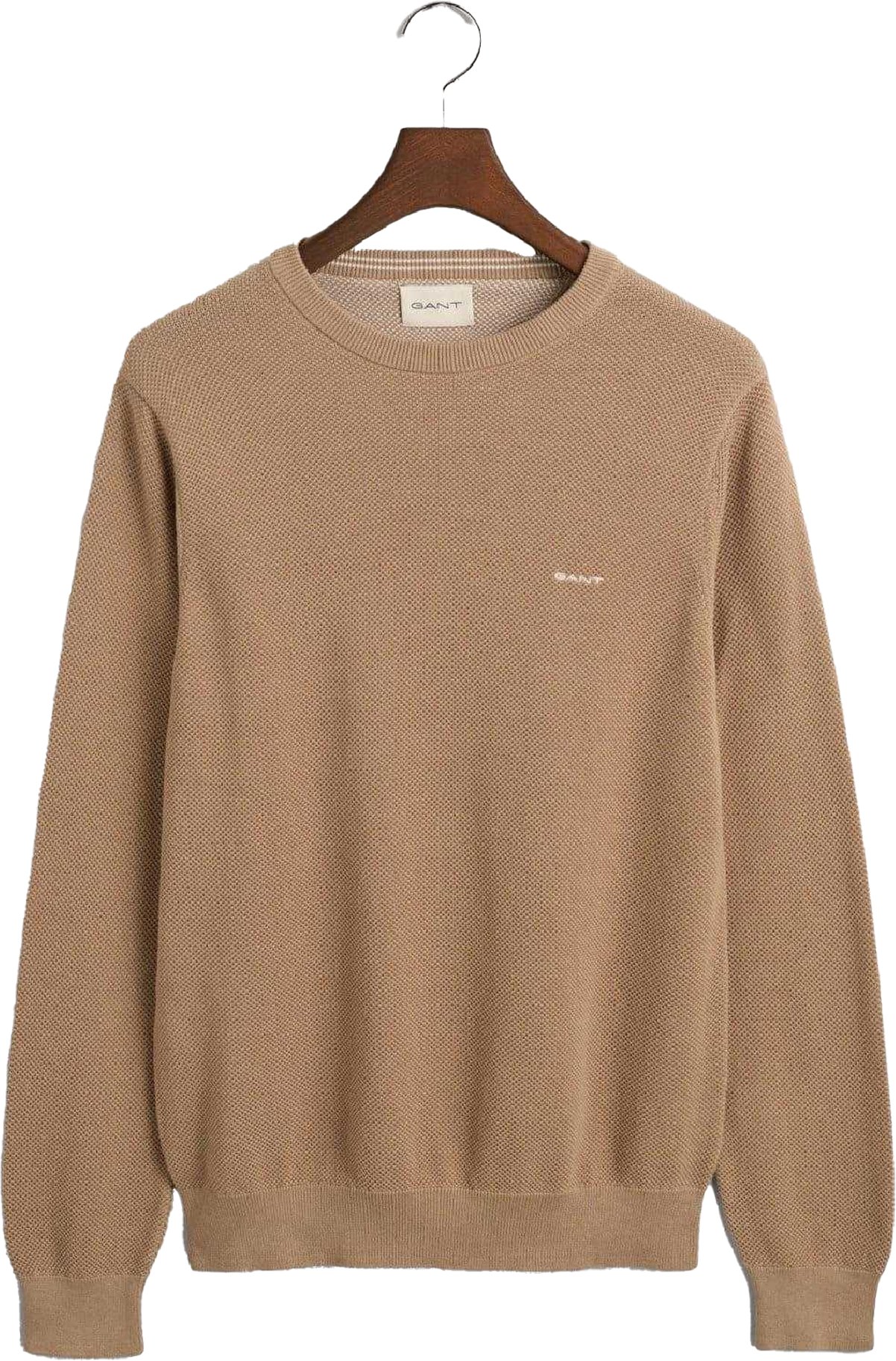 Gant - Sweatshirt für Herren, Rundhalsausschnitt, Piqué (Khaki)