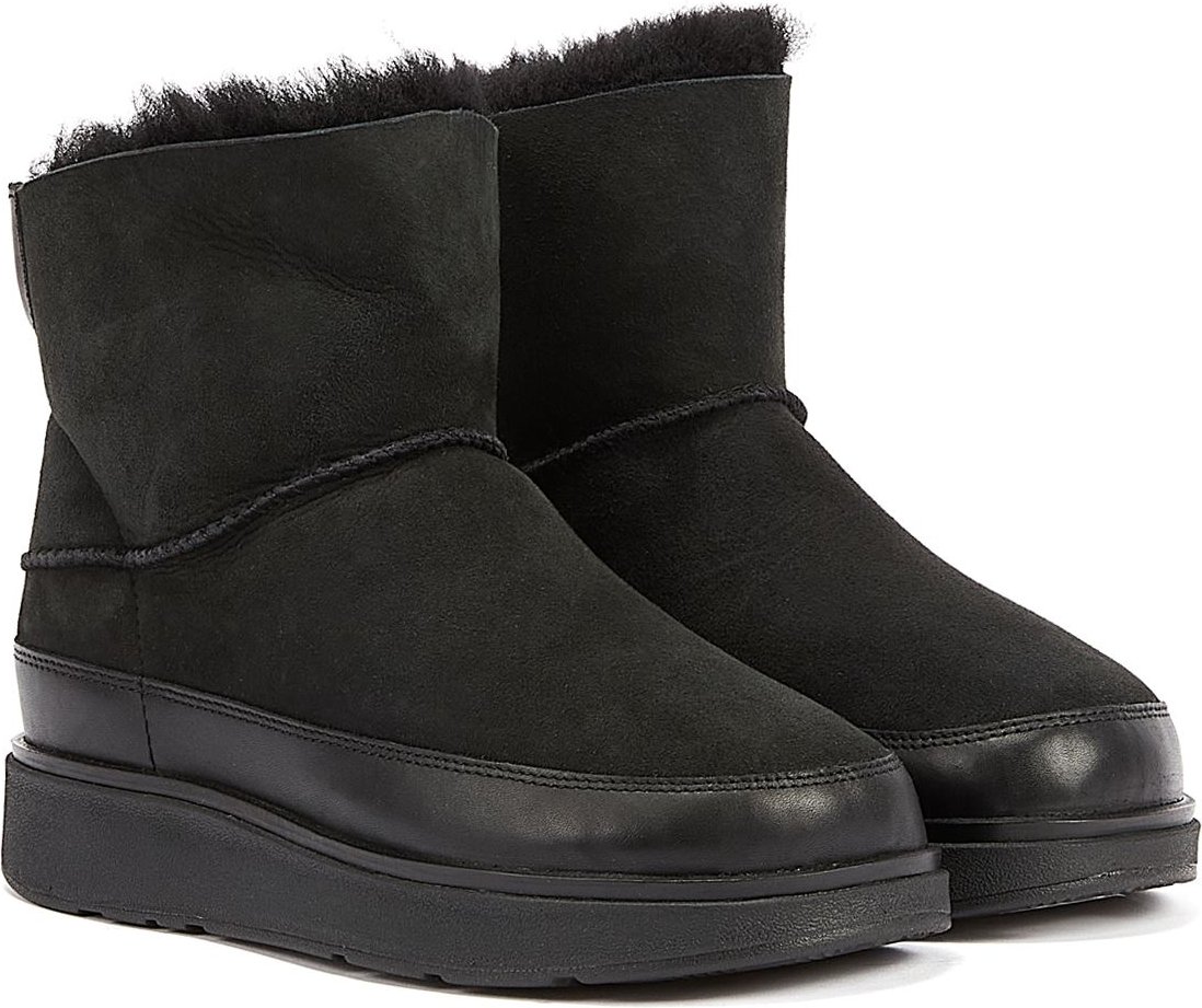 FitFlop Shearling Women's Schwarze Stiefel