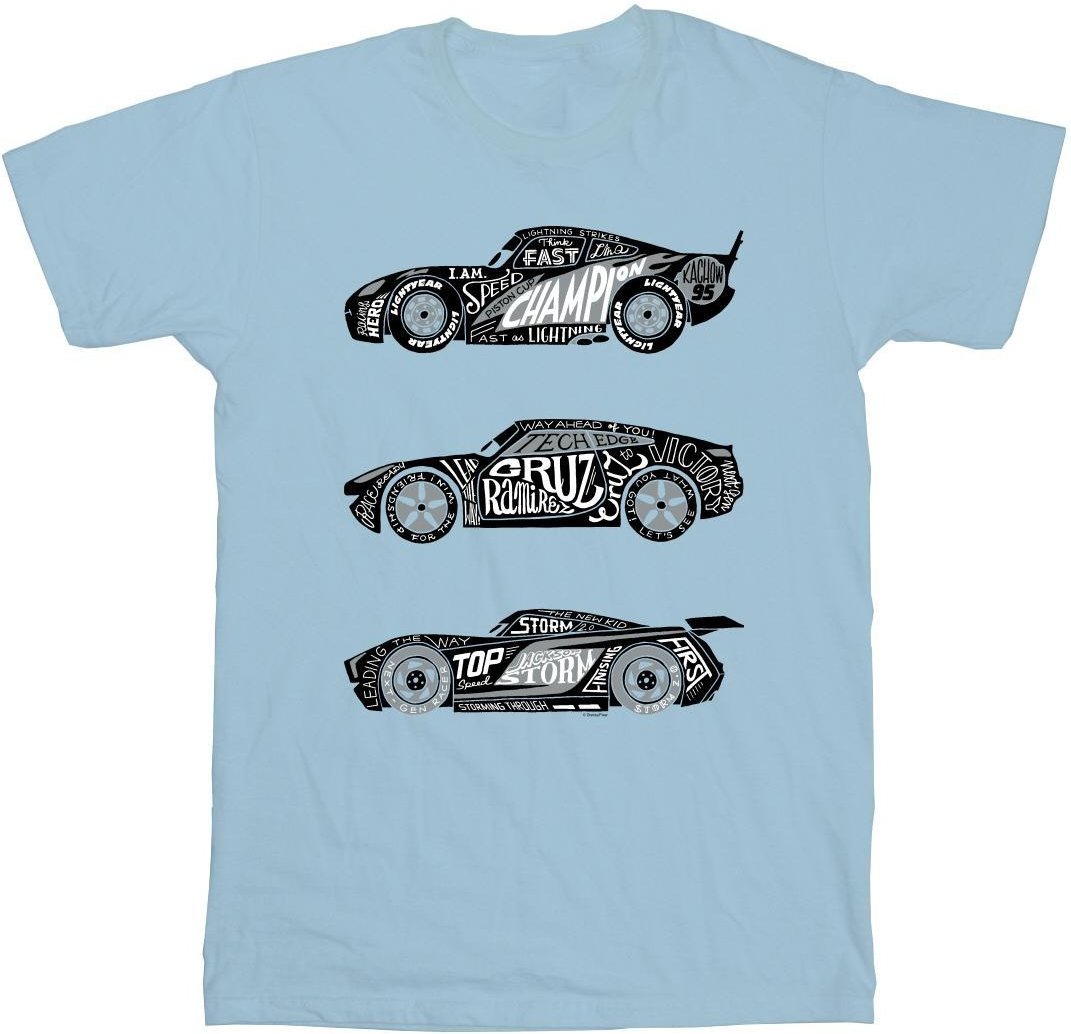Disney - "Cars Text Racers" T-Shirt für Damen (Babyblau)