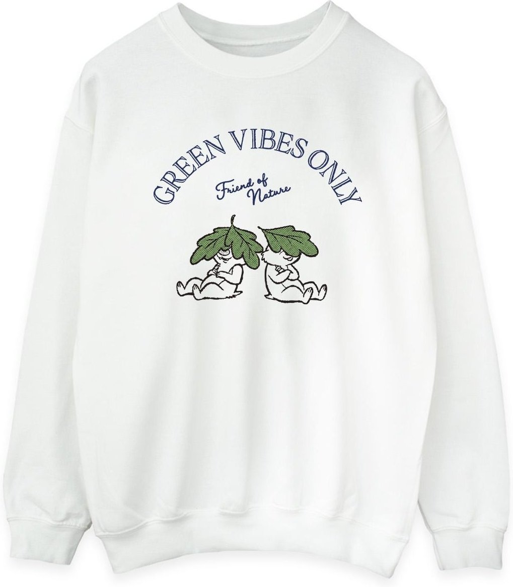 Disney - "Chip 'n Dale Green Vibes Only" Sweatshirt für Damen (Weiß)