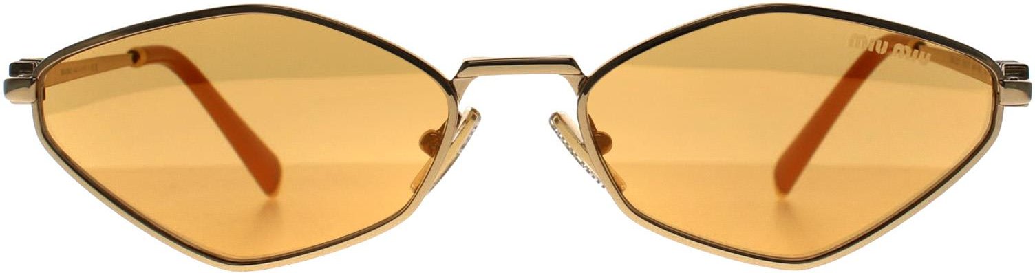 Miu Miu Oval Womens Gold Licht Orange Silber Spiegel MU 56ZS