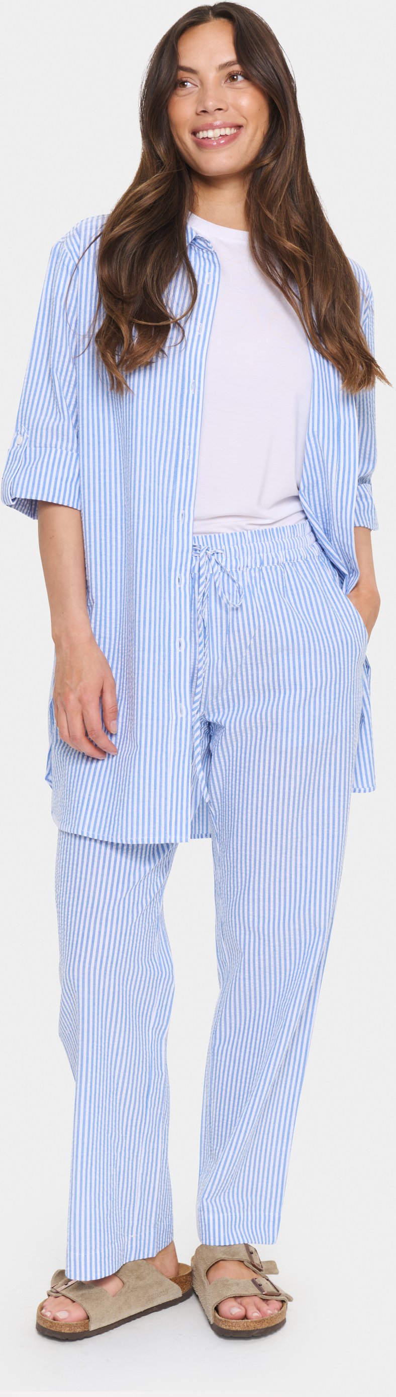 Casual Hose ElmikoSZ Gerade Passform blue white