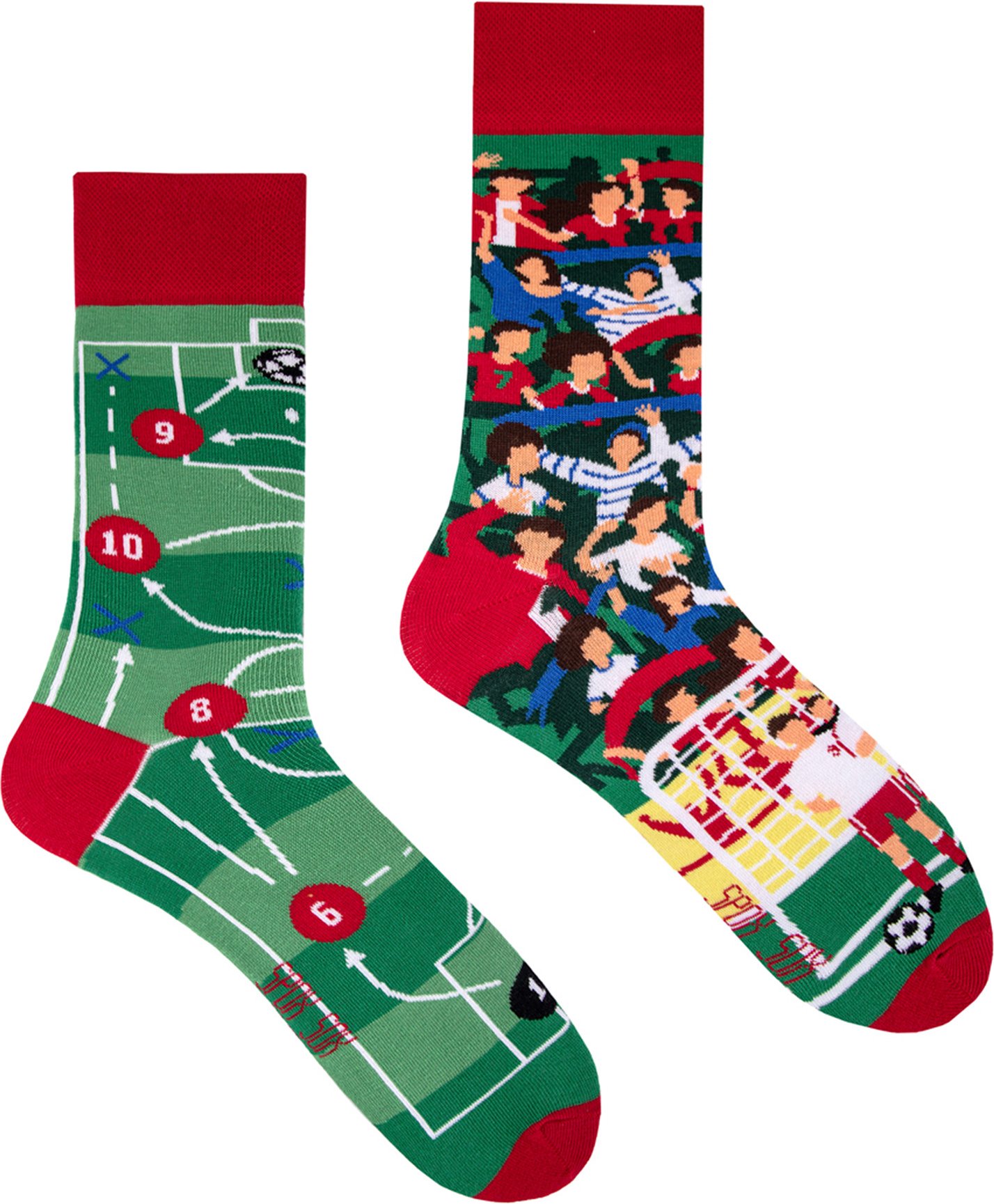 SPOX SOX Herren & Damen Mismatched Neuheit Odd Socken Fußball