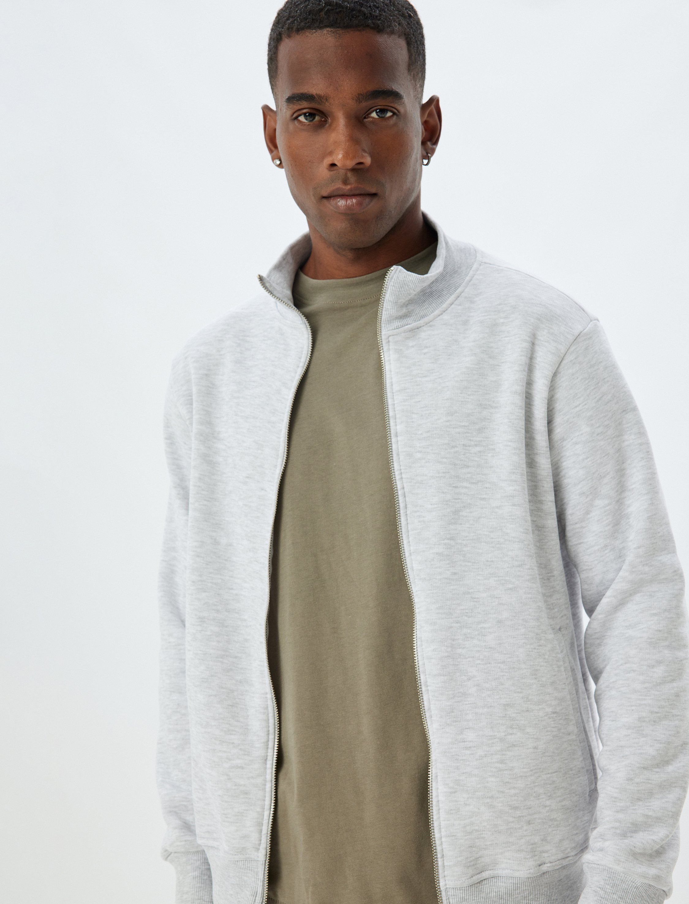 Koton Sweatshirt Stehkragen-Vollreißverschluss Regular Sweatshirt