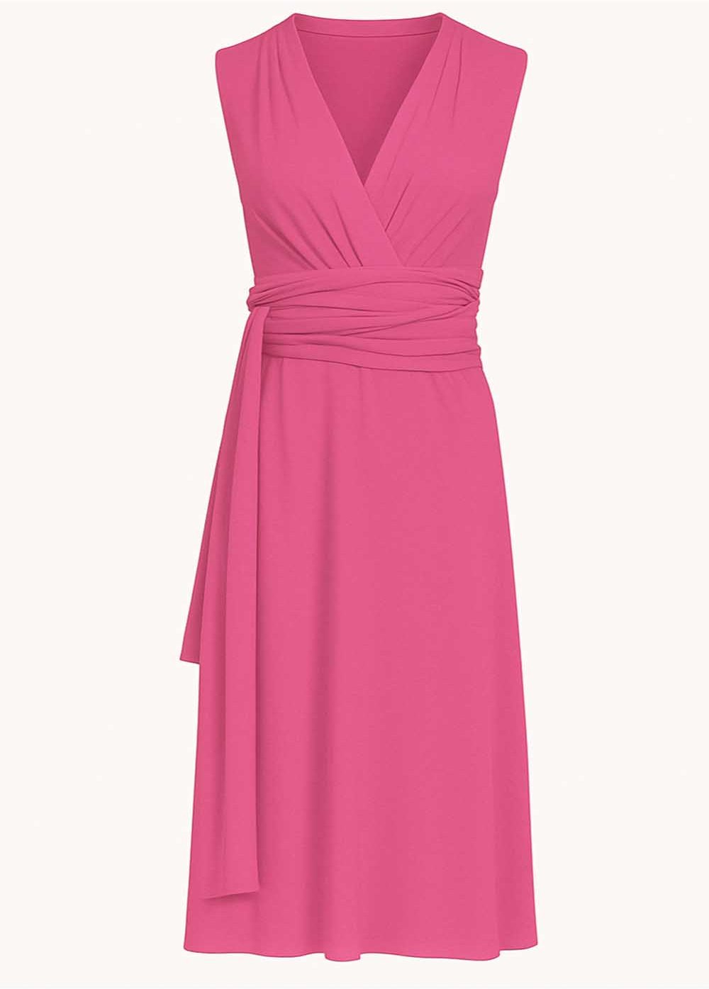 Ärmelloses Jerseykleid „Orchid“ mit Taillenband aus Viskose und Elastan