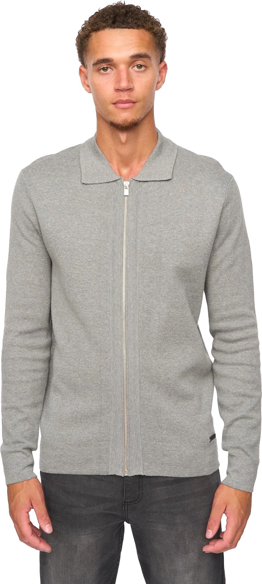 Duck and Cover - "Melfi" Pullover für Herren, Mit Reißverschluss trennbar, Jerseyware (Grau meliert)