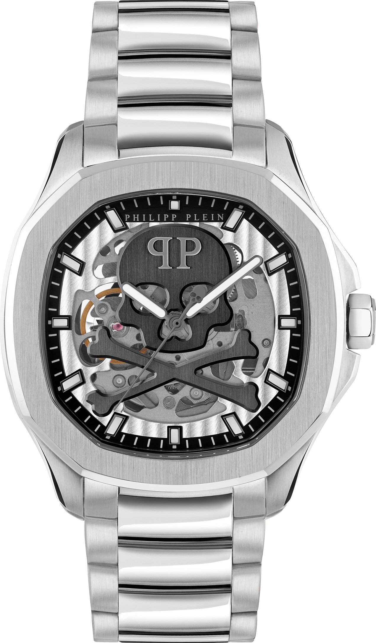 Philipp Plein $keleton $pectre Silber Herren Armbanduhr PWRAA0223
