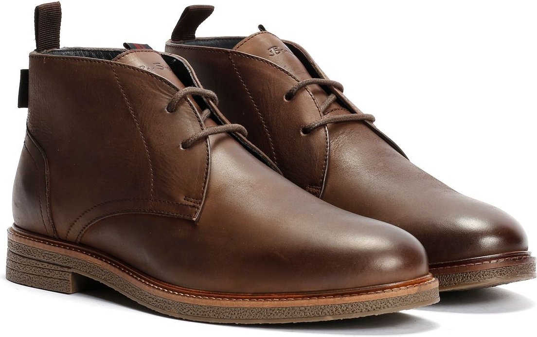 Ben Sherman Walker Chukka Leder Herren Braune Stiefel