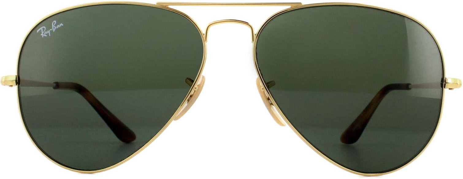 Ray-Ban Sonnenbrille Aviator Metall II RB3689 914731 Gold Grün