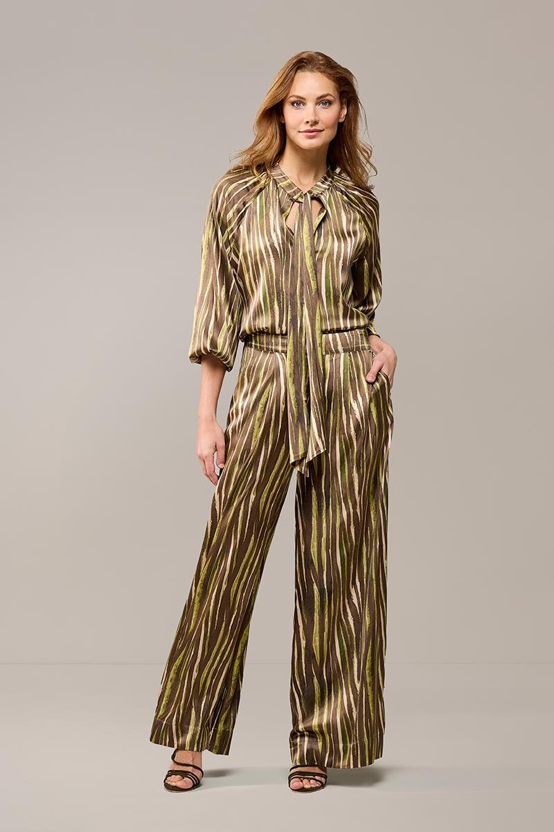 Bension-Print-Bluse Grün / Multi