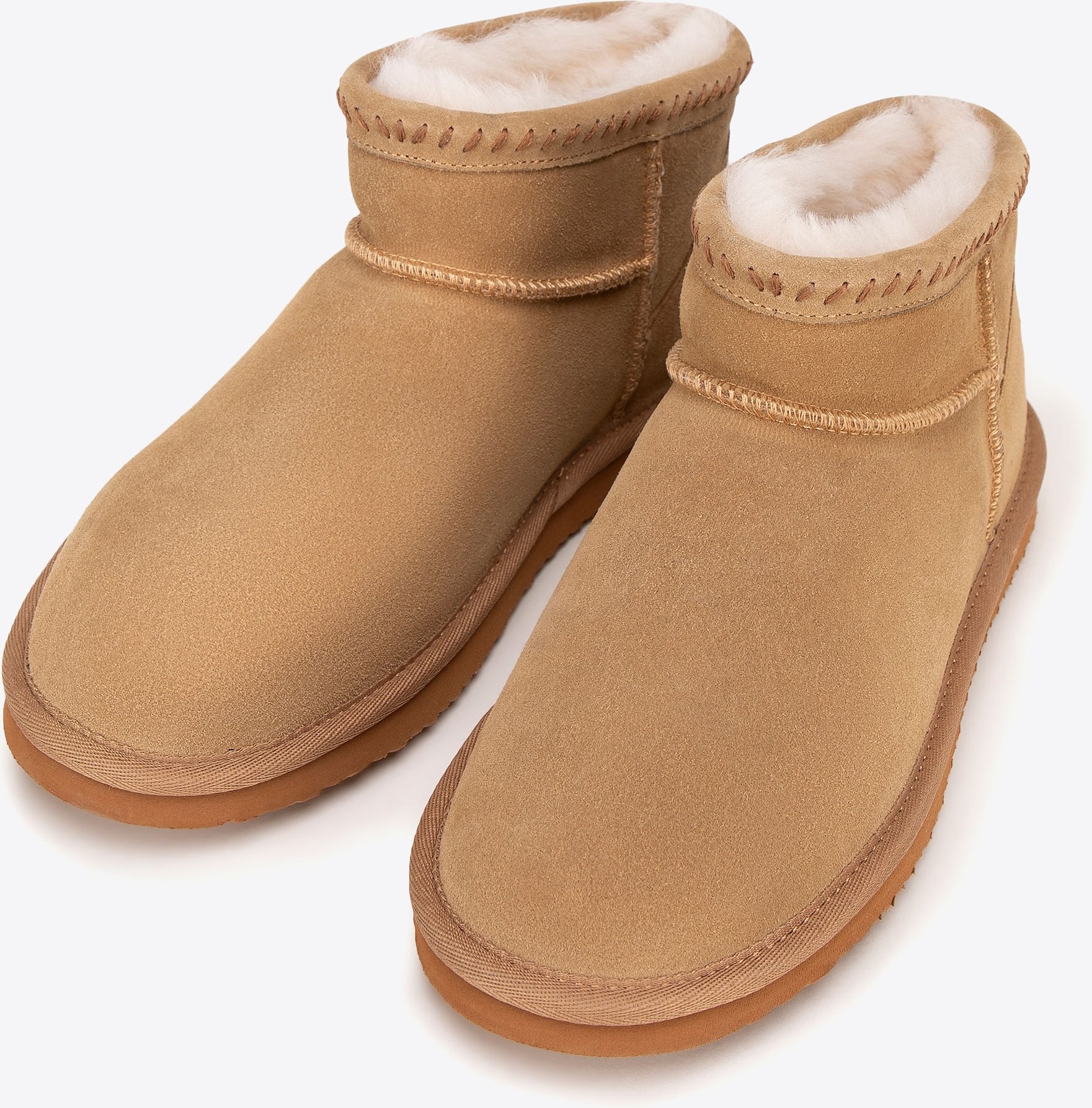 Wittchen Damen-Wildlederstiefel mit Wollfutter, braunes Wildleder