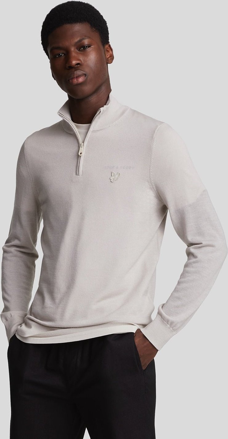 Lyle & Scott Merinowolle 1/4-Zip Pullover - Cove