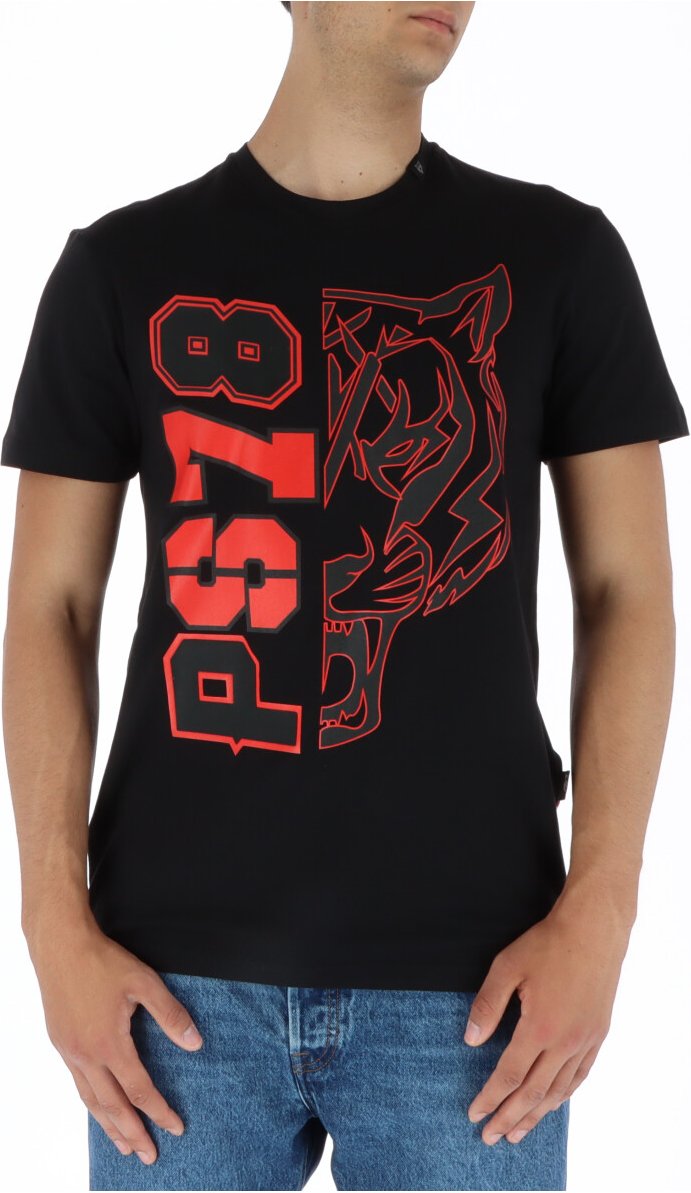 Plein Sport PS78 Design Logo Schwarzes T-Shirt