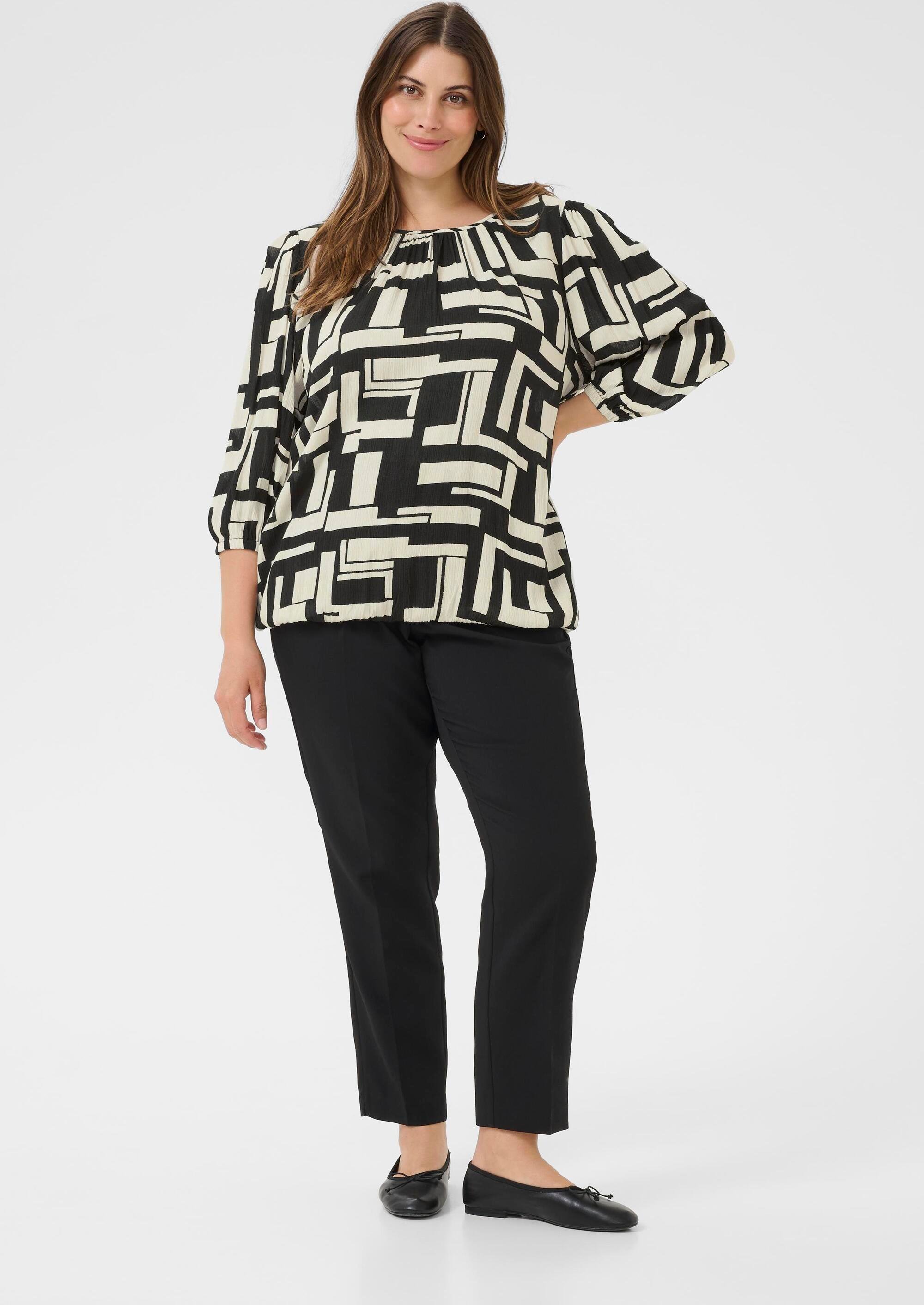 Langarm-Bluse KCmarina Langarm-Bluse Regular fit black white
