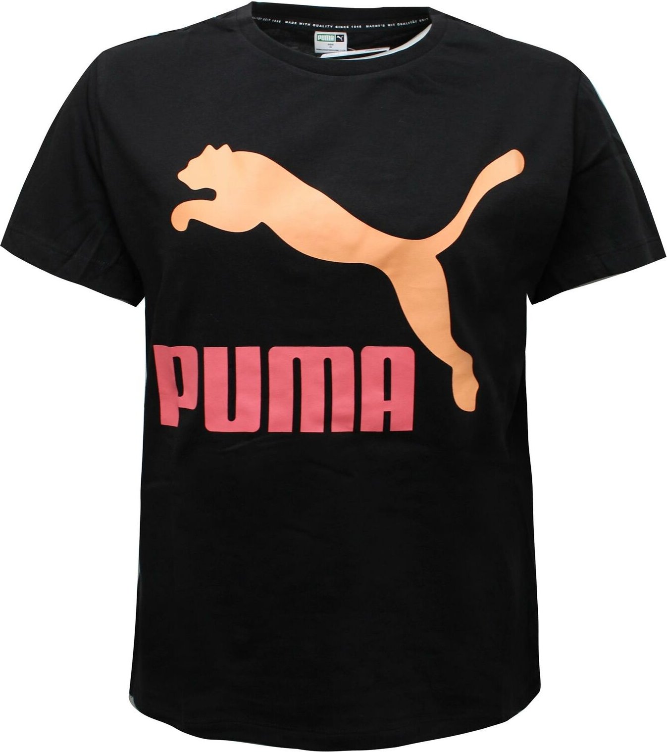 Puma Womens Classics Logo T-Shirt T-Shirt Black Top 596512 91