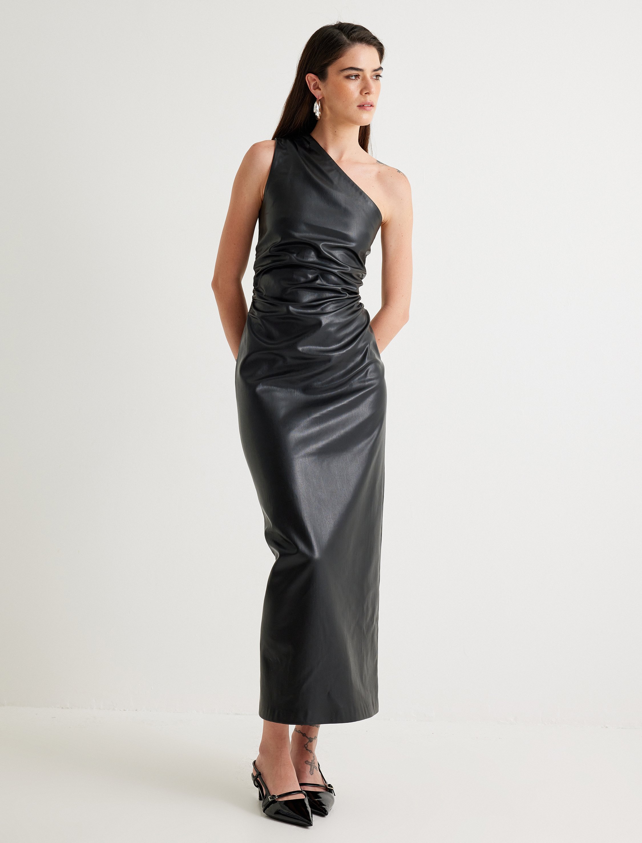 Koton Kleid Maxi Länge Slip Kleid